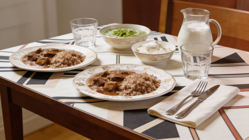 тарелки с едой